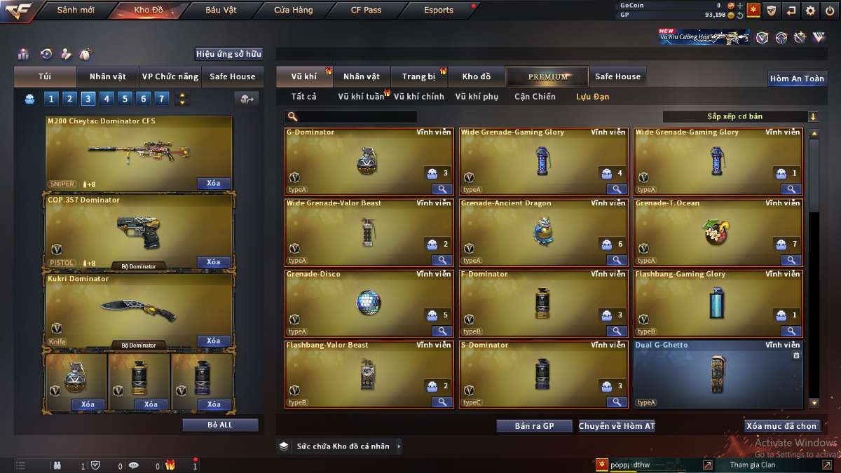 shop acc cf uy tin gia re